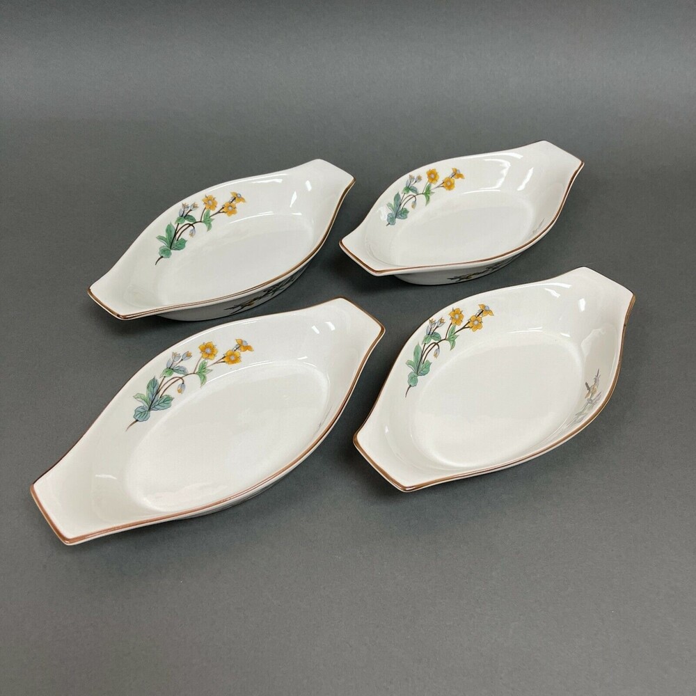 Woodhill Citation Au Gratin Augratin Bakeware Floral‎ 8 1/2" Lot of 4